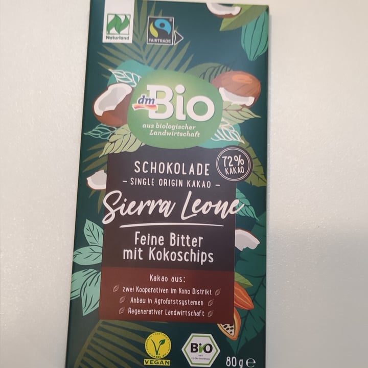 photo of dmBio schokolade Sierra leone Feine Bitter shared by @viveregreenn on  10 Jun 2023 - review