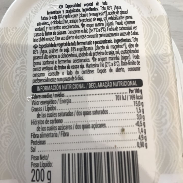 photo of Hacendado crema creme De Tofu shared by @manobispo on  31 Dec 2022 - review