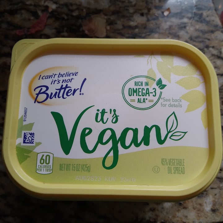 photo of I Can't Believe It's Not Butter! I Cant Believe Its Not Butter! It’s Vegan (45% Vegetable Oil Spread) shared by @sandy2023 on  14 Jun 2023 - review
