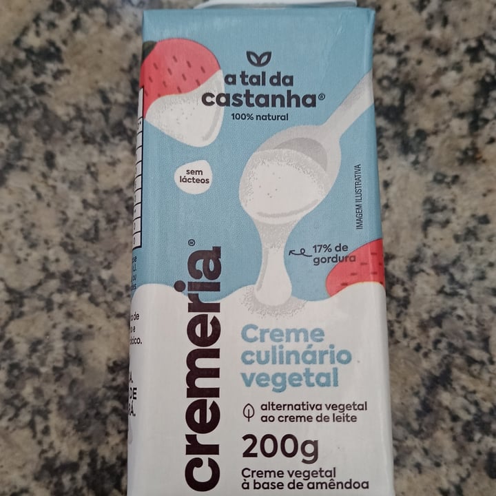 photo of A Tal da Castanha Cremeria creme de leite vegetal shared by @alinedemoura on  18 Jun 2023 - review