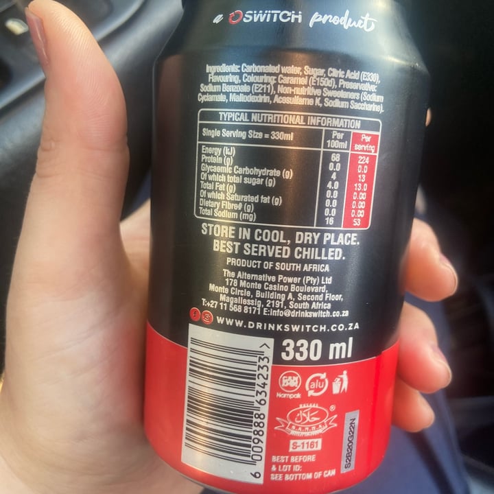 photo of Switch energy drinks Strawberry and Peach Cola shared by @tazzl16 on  26 Mar 2023 - review