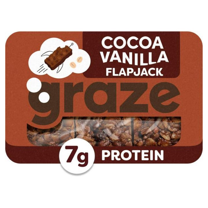 photo of graze cocoa vanilla protein flapjack shared by @vegan-angel on  26 Feb 2023 - review