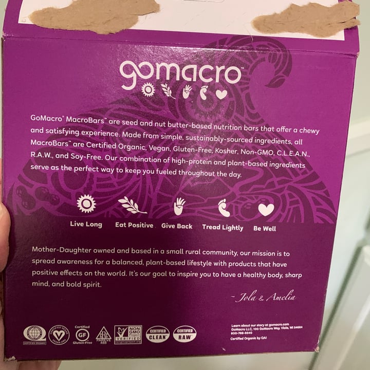 photo of GoMacro Protein Pleasure - Peanut Butter Chocolate Chip shared by @onehungryvegan on  10 Mar 2023 - review
