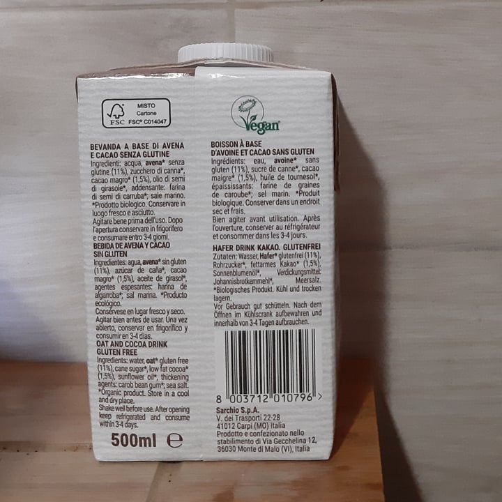 photo of Sarchio Bevanda avena e cacao shared by @euphorian on  23 Jun 2023 - review