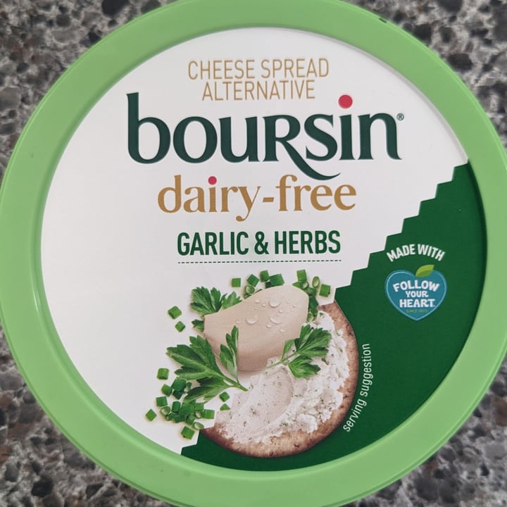 photo of Boursin Boursin dairy free Garlic and Herbs shared by @theveganfeast on  26 Jun 2023 - review