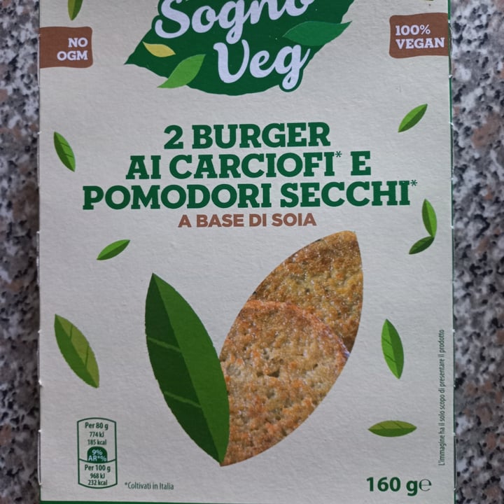 photo of Sogno veg 2 Burger ai Carciofi e Pomodori Secchi shared by @drone53 on  16 Aug 2023 - review