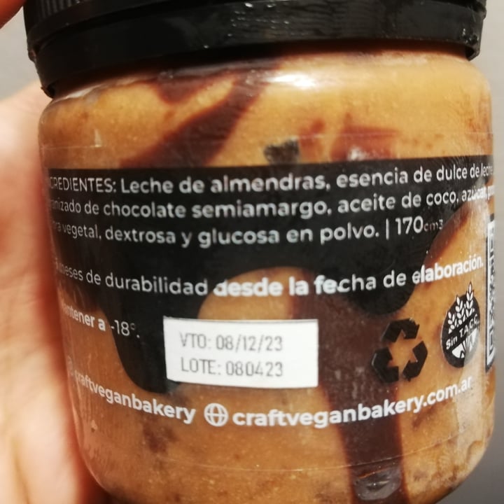 photo of Craft Vegan Bakery Helado Dulce De Leche Granizado shared by @agostinamarconi on  01 May 2023 - review