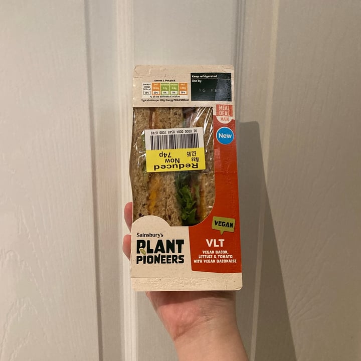 photo of Plant Pioneers VLT Vegan Bacon, Lettuce & Tomato with Vegan Baconaise shared by @verypotato on  17 Feb 2023 - review