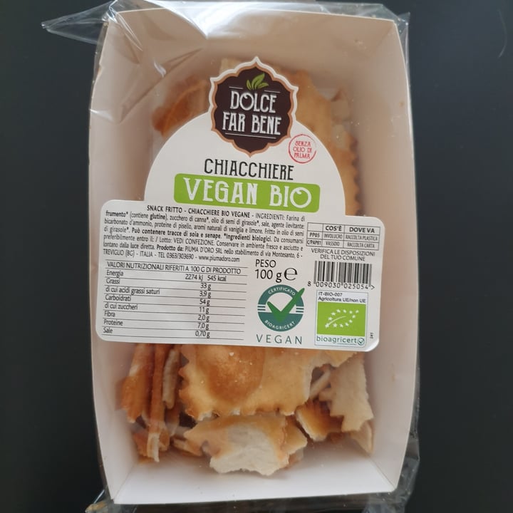 photo of Dolce far bene Chiacchiere vegan bio shared by @sharon69 on  27 Feb 2023 - review