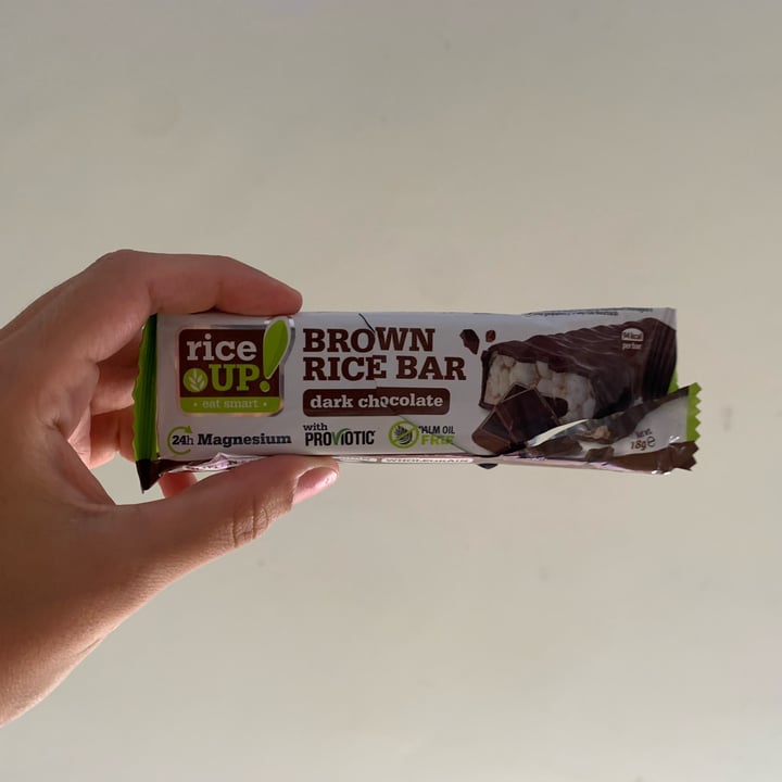photo of Rice Up! Brown Rice bar dark chocolate shared by @valeriapugliese on  05 Aug 2023 - review