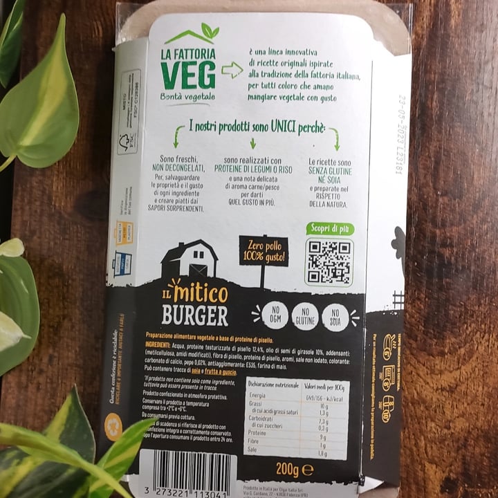 photo of la fattoria veg Burger Zero Pollo 100% Gusto , No OGM, No Glutine ,no Soia shared by @irene80 on  25 May 2023 - review