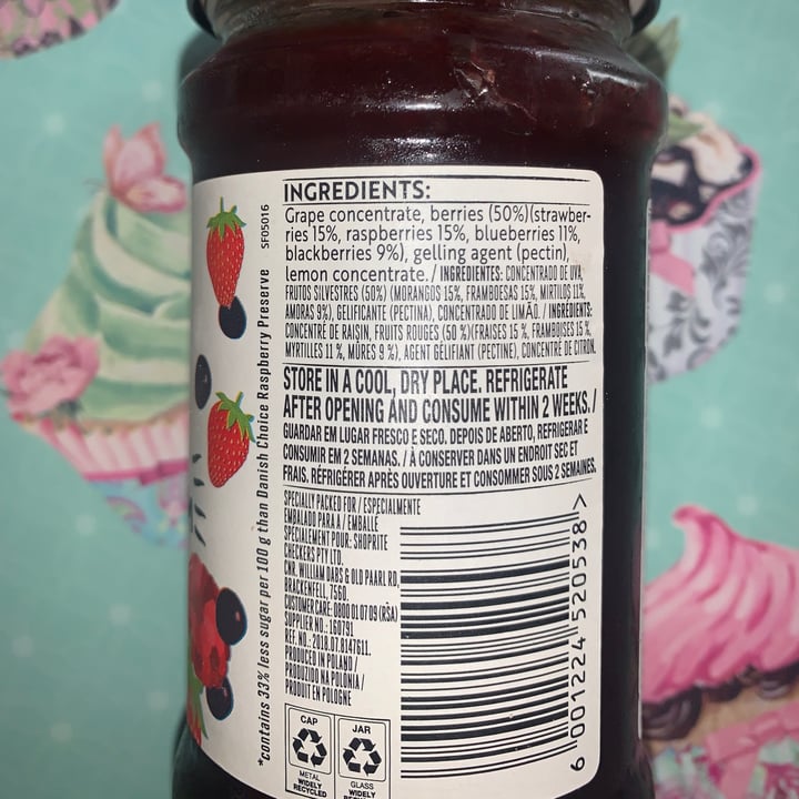 photo of Simple Truth Mixed berry extra fruit jam shared by @hoodedgirl on  06 Jan 2023 - review
