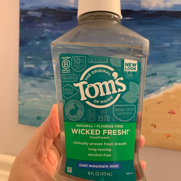photo of Tom's of Maine Wicked Fresh Cool Mountain Mint Mouthwash shared by @onehungryvegan on  11 Feb 2023 - review