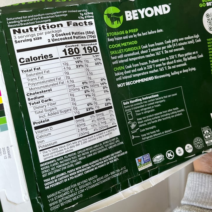 photo of Beyond Meat breakfast sausage original shared by @selene00 on  29 Jun 2023 - review