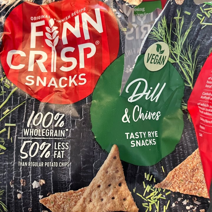 photo of Finn Crisp Dill and chives Rye snacks shared by @crynorway on  28 May 2023 - review