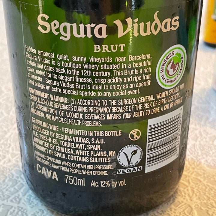 photo of Segura Viudas Cava Brut Sparkling Wine shared by @lisseatsplants on  10 Mar 2023 - review