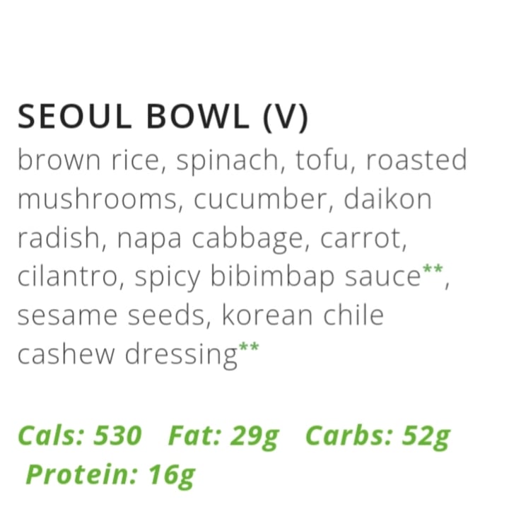 photo of CRISP & GREEN Seoul bowl shared by @kristikrum on  04 Jul 2023 - review