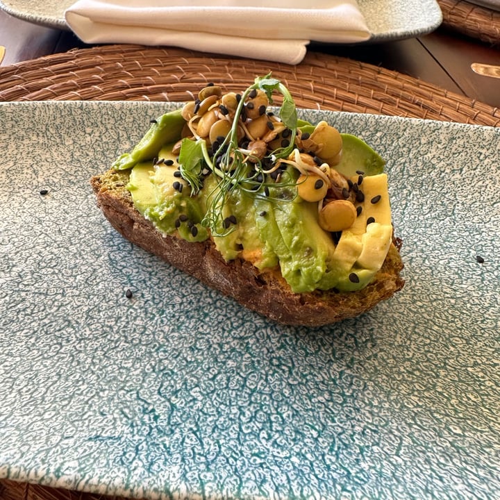 photo of BIO Restaurante de Hotel Xcaret tostada de aguacate shared by @majesticvegan on  30 May 2023 - review