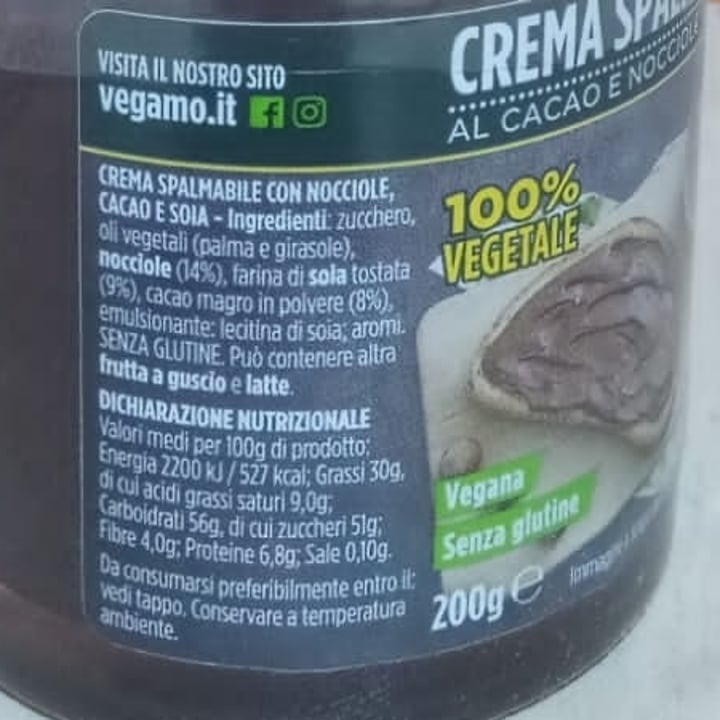 photo of Vegamo Crema spalmabile al cacao e alla nocciola shared by @elaisa-veg on  18 May 2023 - review