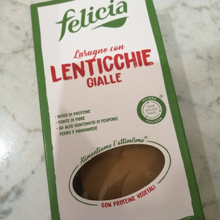 photo of Felicia Lasagne con lenticchie gialle shared by @fedevegana on  13 Mar 2023 - review