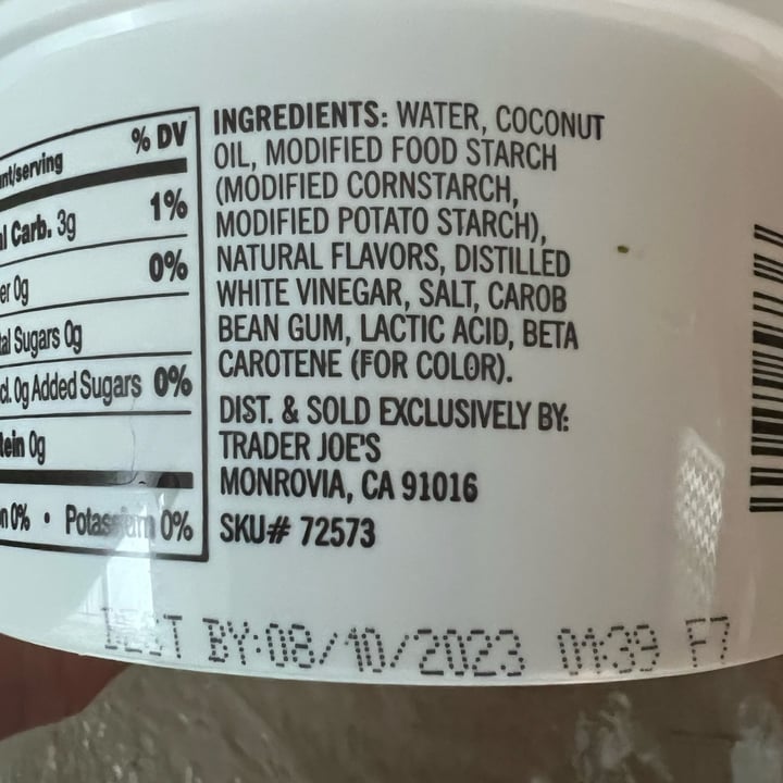 photo of Trader Joe's Vegan Sour Cream Alternative shared by @annettej on  03 Jun 2023 - review