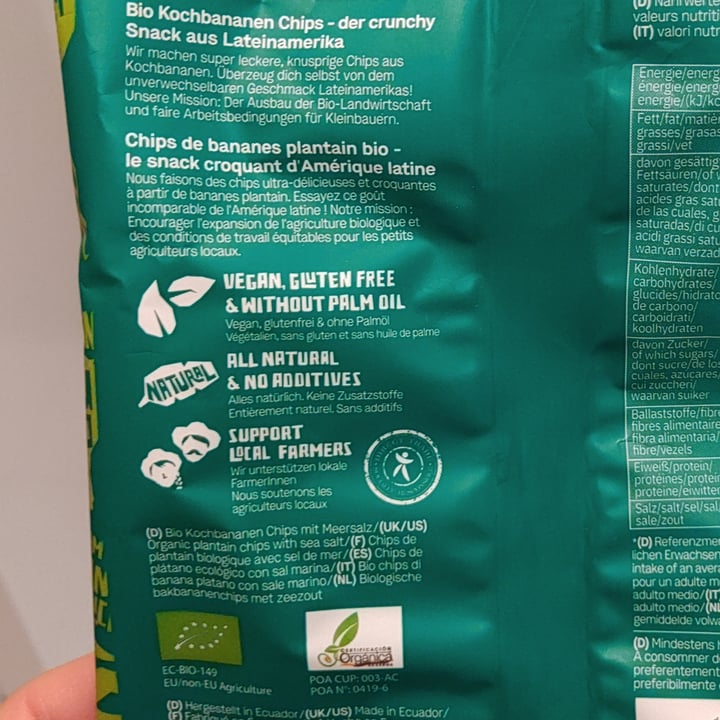 photo of El Origen Organic Plantain Chips salty shared by @saechsine on  29 Jan 2023 - review