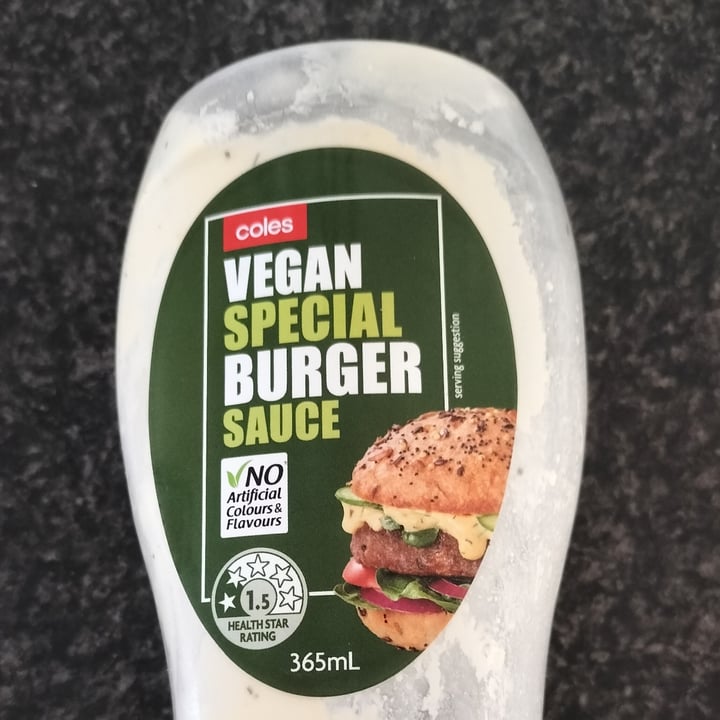 photo of Coles Vegan Special Burger Sauce shared by @helenevegan on  09 Mar 2023 - review