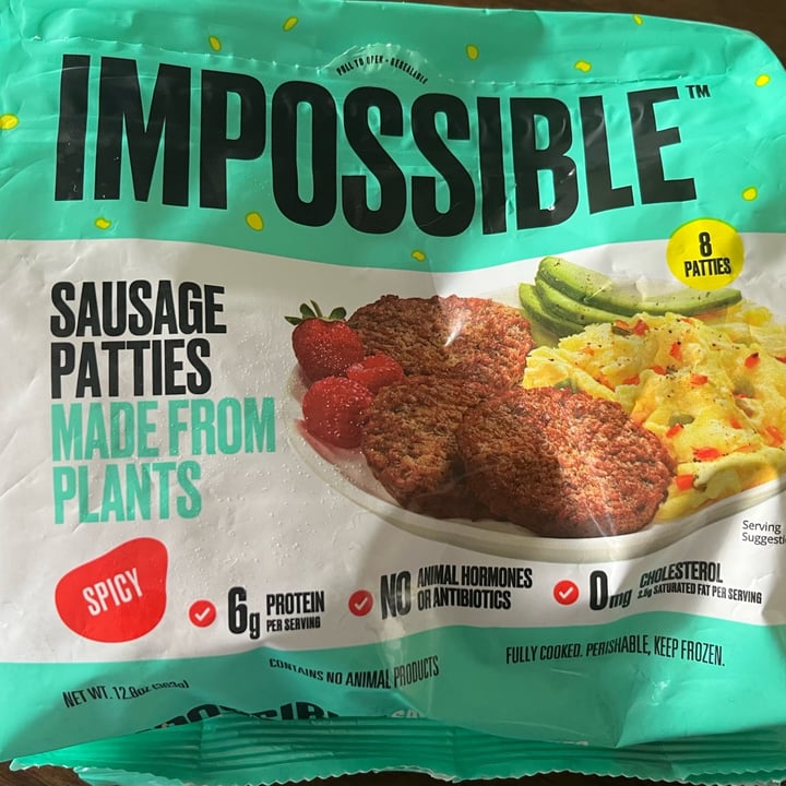 photo of Impossible Foods Spicy Sausage Patties shared by @vegangma on  27 Mar 2023 - review
