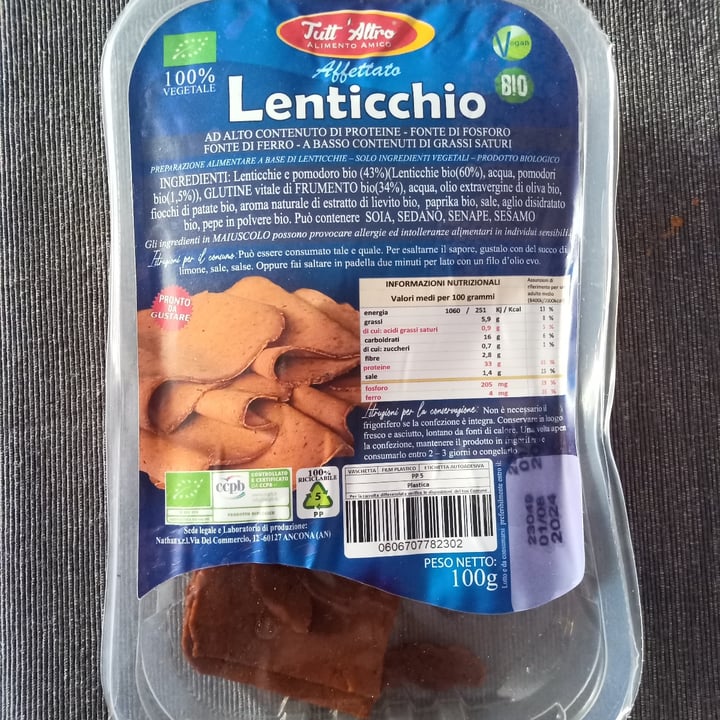 photo of TUTT' ALTRO Alimento Amico Lenticchio affettato shared by @bentham19 on  03 Apr 2023 - review