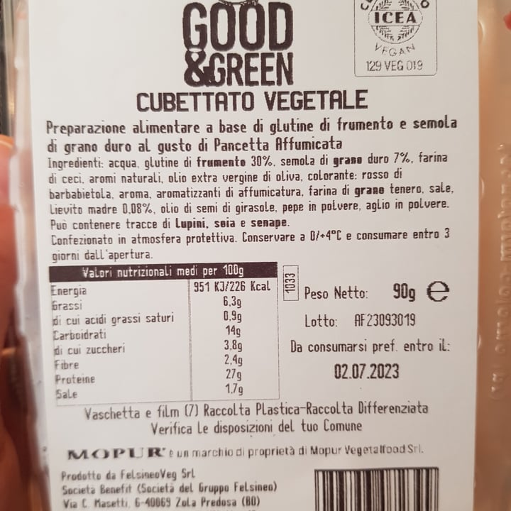photo of Good and green cubetti vegetali al gusto di pancetta affumicata shared by @88sha on  14 May 2023 - review