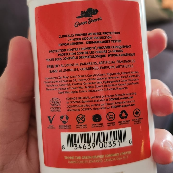 photo of The Green Beaver company Fruity Escape 100% Natural Antiperspirant shared by @verosfiction on  16 Feb 2023 - review