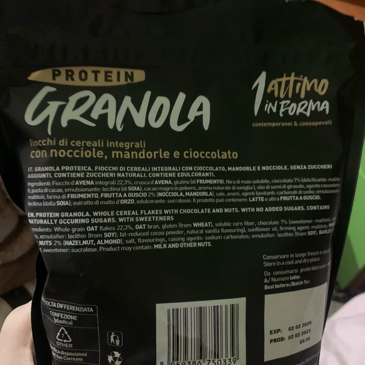 photo of 1 attimo in forma protein granola shared by @sonoaisha on  15 Mar 2023 - review