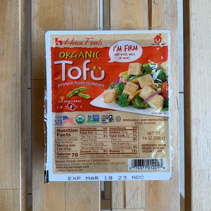 photo of House Foods Organic Firm Tofu shared by @jinplantfriend on  12 Feb 2023 - review