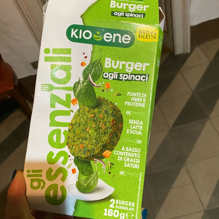 photo of Kioene Gli Essenziali Burger agli Spinaci shared by @fillaveg on  28 Mar 2023 - review