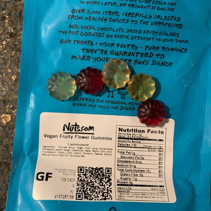 photo of Nuts.com Vegan Fruity Flower Gummies shared by @dexter9 on  15 Jul 2023 - review