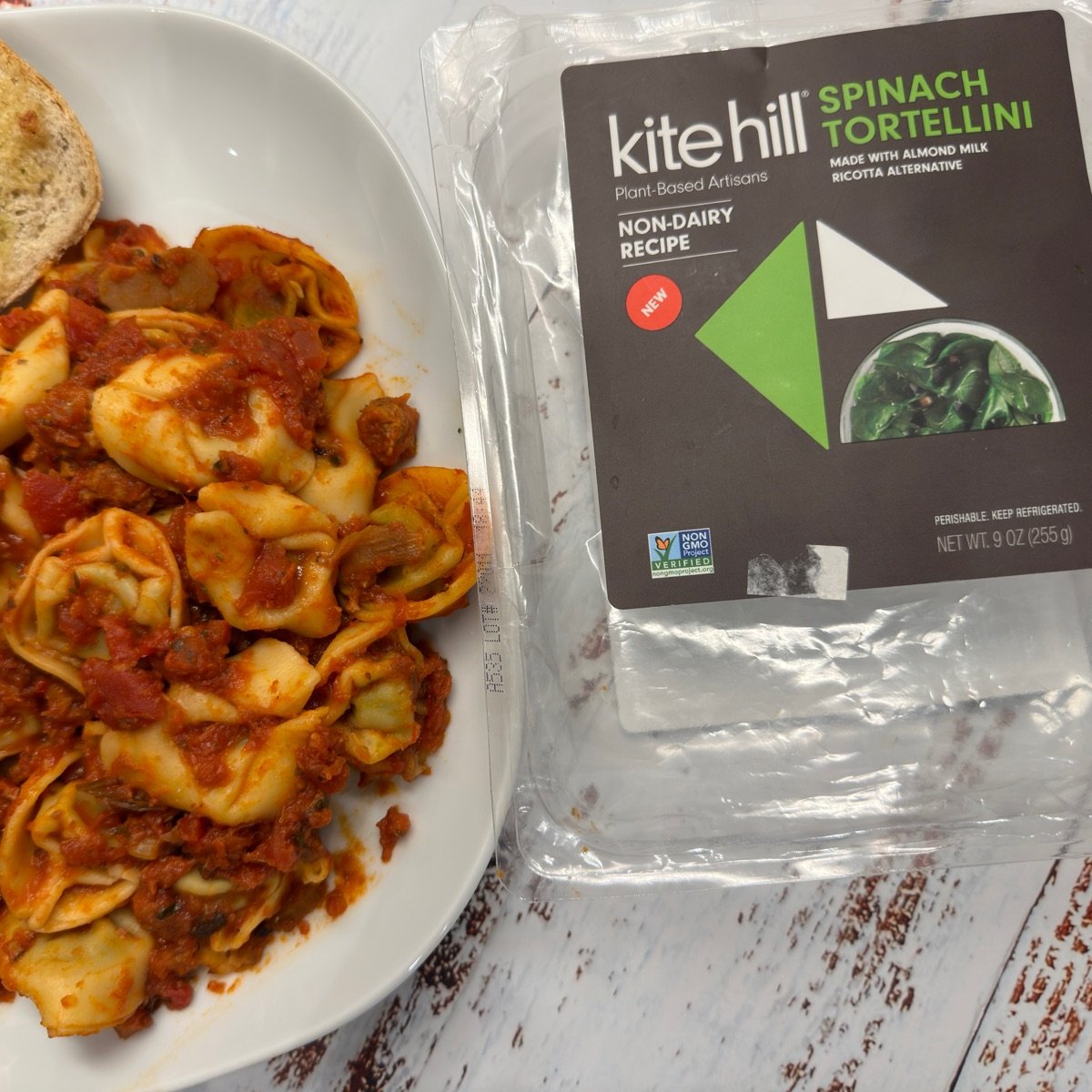 Kite Hill Spinach Tortellini With Almond Milk Ricotta Alternative