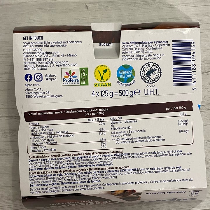 photo of Alpro Chocolate plant based dessert shared by @sailorcecia on  15 Jan 2023 - review