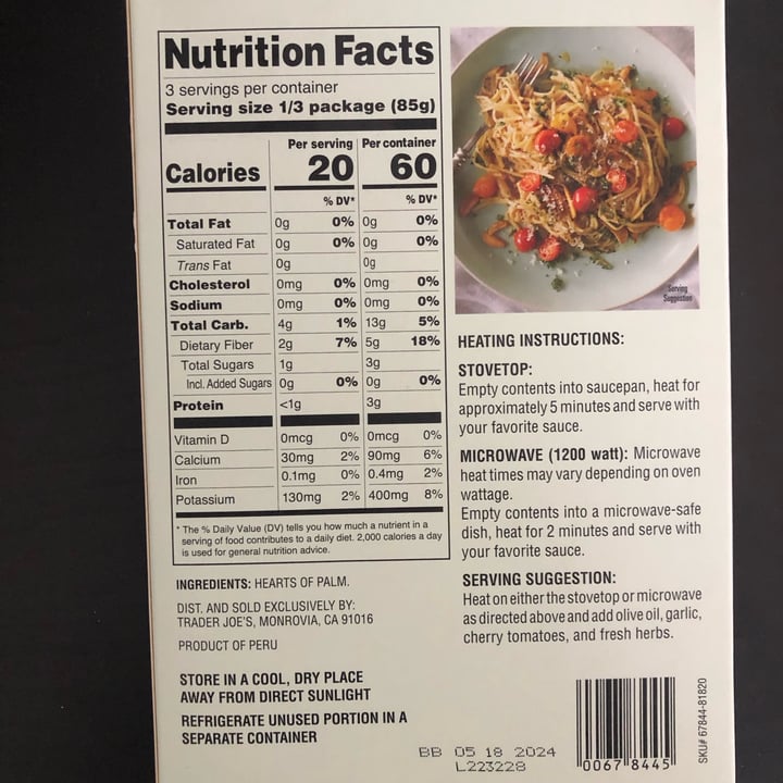Trader Joe's Hearts of Palm Pasta Review abillion