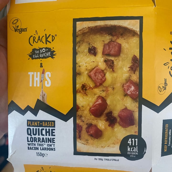 photo of Crackd Cracked quiche Lorraine shared by @meganthevegetable on  11 Aug 2023 - review