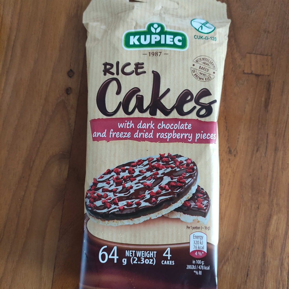 Kupiec . Rice Cakes With Dark Chocolate And FreezeDried Raspberry