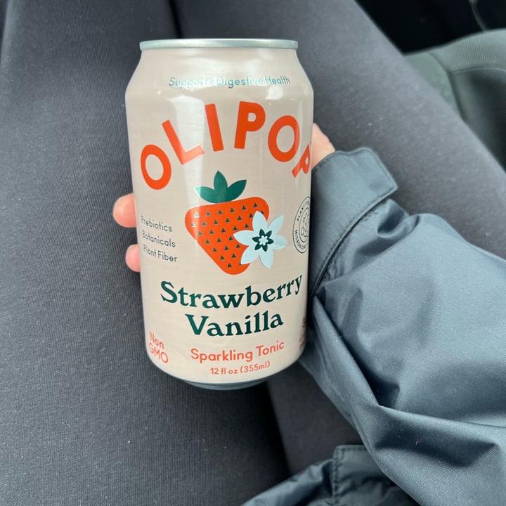 photo of OLIPOP Strawberry Vanilla Sparkling Tonic shared by @ksvegan17 on  12 Apr 2023 - review