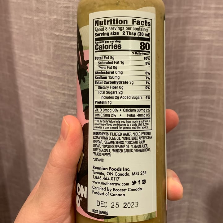 photo of Mother Raw Japanese Dressing shared by @friendlyvegan on  09 May 2023 - review