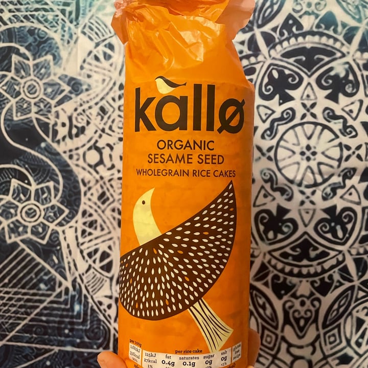 photo of Kallo Organic sesame seed wholegrain rice cakes shared by @bryanvegan on  23 Feb 2023 - review