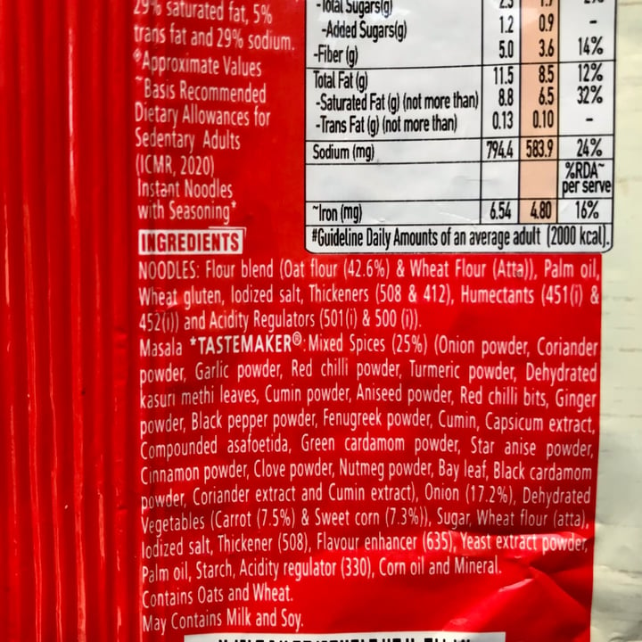 photo of Maggi Masala Oats Noodles shared by @veganniran on  22 Feb 2023 - review