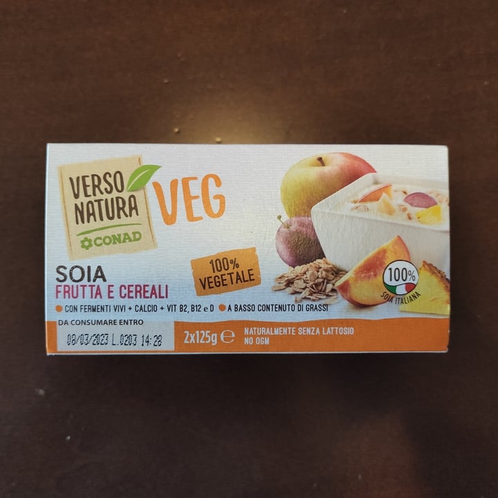 photo of Verso Natura Conad Veg Yogurt Soia Frutta e Cereali shared by @nociaperte on  11 Jul 2023 - review