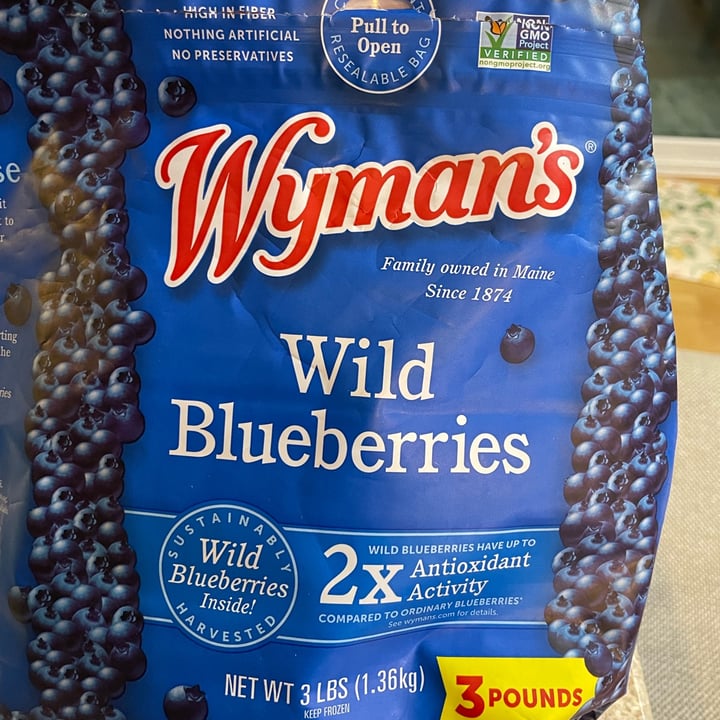 photo of Wyman’s Wild blueberries shared by @dentalandlentils on  25 Dec 2022 - review