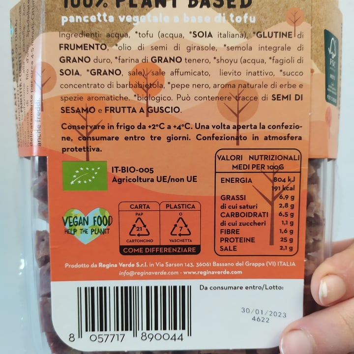 photo of Regina Verde pancetta a cubetti 100% plant based shared by @verveine on  27 Jan 2023 - review