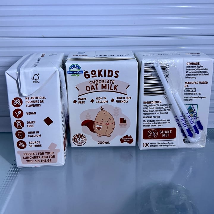 photo of Nature One Go Kids - Chocolate oat milk shared by @vegan-friendly on  22 Apr 2023 - review