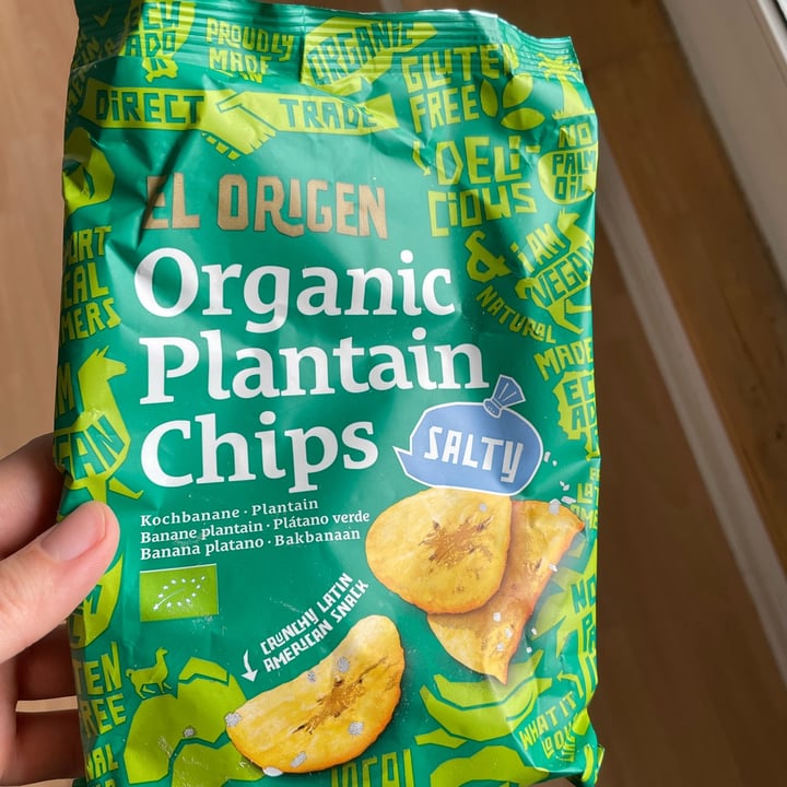 photo of El Origen Organic Plantain Chips salty shared by @sophievv on  31 Mar 2023 - review