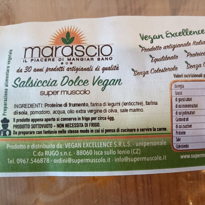 photo of Marascio Salsiccia Dolce Vegan shared by @marcommont on  07 May 2023 - review